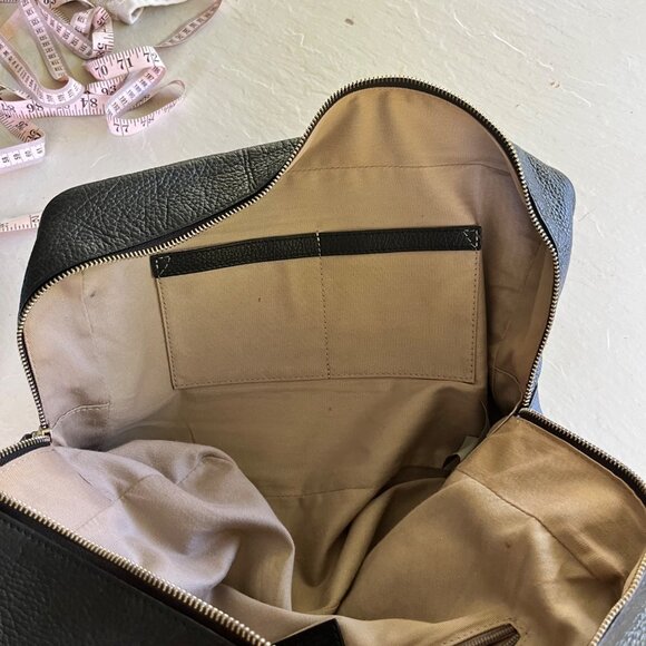 Versace Collection Black Leather Vitello Stampa Alce Medusa Logo Weekender Bag - Picture 13 of 16